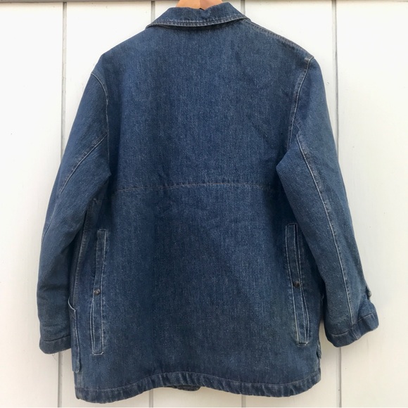 Vintage Ralph Lauren Country Polo Aztec Lined Denim Chore Jacket - Picture 5 of 7